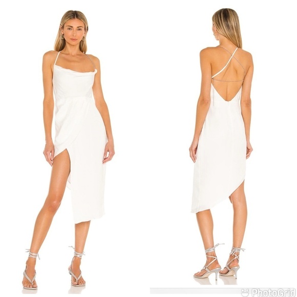 Michael Costello X Revolve Tessa Midi Dress In Ivory